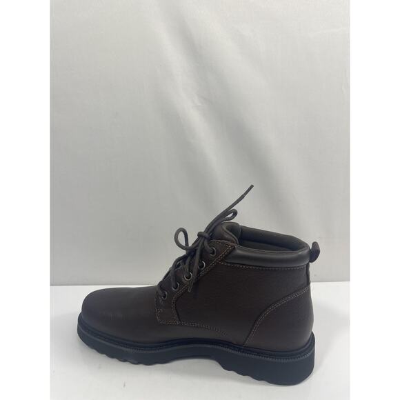 Rockport Boots Mens Size 8 Brown Leather Northfield Plain Toe Waterproof New Box main image 4
